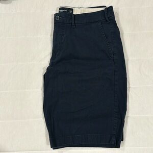 Men’s navy flat front shorts